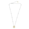 ESTATE 1.61CT WHITE & FANCY YELLOW DIAMOND 18K 2 TONE GOLD 3D TEAR DROP NECKLACE