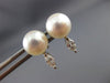 ESTATE .30CT DIAMOND & AAA SOUTH SEA PEARL 18KT WHITE GOLD 3D EARRINGS #12125
