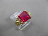 ANTIQUE 2.60CT DIAMOND & RUBELLITE 14KT YELLOW GOLD 3D FILIGREE FUN RING #23930