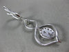 ESTATE 1.31CT DIAMOND 14KT WHITE GOLD 3D INFINITY OVAL CLUSTER HANGING EARRINGS