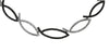 ESTATE 1.65CT WHITE & BLACK DIAMOND 14KT WHITE GOLD 3D INFINITY LOVE NECKLACE