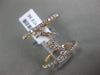 ESTATE LARGE .67CT ROUND DIAMOND 18KT ROSE GOLD 3D ZIG ZAG OPEN LOVE FUN RING