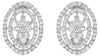 1.7CT DIAMOND 18K WHITE GOLD FLOWER OPEN FILIGREE OVAL DOUBLE HALO STUD EARRINGS