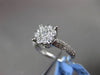 ESTATE LARGE 1.12CT DIAMOND 18KT WHITE GOLD FILIGREE CLUSTER PROMISE RING F/G VS