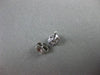 ESTATE .50CT BLUE DIAMOND 14KT WHITE GOLD CLASSIC ROUND STUD EARRINGS 4mm WIDE