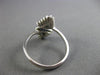 ESTATE WIDE .36CT DIAMOND & AAA SAPPHIRE 14KT WHITE GOLD TRIANGLE PAVE FUN RING