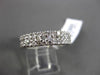 ESTATE 2.07CT ROUND DIAMOND 14KT WHITE GOLD ROUND THREE ROW ETERNITY FUN RING