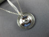ESTATE .52CT DIAMOND 18K WHITE GOLD 3D SOLITAIRE CIRCLE OF LIFE FLOATING PENDANT