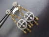 ESTATE .40CT DIAMOND 14K TWO TONE GOLD OPEN FILIGREE CHANDELIER HANGING EARRINGS