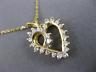 ESTATE .40CT ROUND DIAMOND 14KT YELLOW GOLD 3D CLASSIC OPEN HEART PENDANT 12232