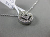 ESTATE .34CT DIAMOND 18KT WHITE GOLD CIRCLE AND SQUARE FILIGREE FLOATING PENDANT