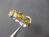 ANTIQUE 1.37CT DIAMOND & AAA YELLOW SAPPHIRE 18KT WHITE GOLD 4 STONE LOVE RING