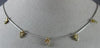 ESTATE .25CT DIAMOND 14KT 2 TONE GOLD MULTI FLOWER BY THE YARD HANGING NECKLACE