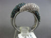 EXTRA LARGE 3.6CT WHITE & BLUE DIAMOND 18K WHITE GOLD LOVE KNOT ANNIVERSARY RING