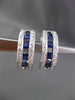 ESTATE LARGE 1.50CT DIAMOND & SAPPHIRE 14KT WHITE GOLD ETOILE CLIP ON EARRINGS