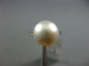 ANTIQUE LARGE .10CT DIAMOND & AAA SOUTH SEA PEARL PLATINUM 3D ENGAGEMENT RING