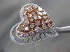 ESTATE EXTRA LARGE 3.48CT WHITE & PINK DIAMOND 18KT WHITE & ROSE GOLD HEART RING