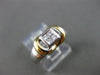 ESTATE .36CT PRINCESS CUT DIAMOND 14KT WHITE & YELLOW GOLD INVISIBLE RING #16941