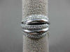 ESTATE WIDE .85CT ROUND DIAMOND 14KT WHITE GOLD MULTI ROW CRISS CROSS LOVE RING