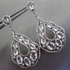 ESTATE LARGE .81CT DIAMOND & WHITE SAPPHIRE 14KT WHITE GOLD 3D HANGING EARRINGS