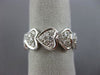 ESTATE WIDE .70CT ROUND DIAMOND 18KT WHITE GOLD 3D MULTI HEART PAVE LOVE RING