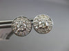 ESTATE .75CT DIAMOND 14KT WHITE GOLD CLASSIC SOLITAIRE ROUND HALO STUD EARRINGS