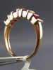 ESTATE .76CT DIAMOND & AAA RUBY 14K ROSE GOLD CLASSIC WEDDING ANNIVERSARY RING