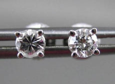 ESTATE .48CT ROUND DIAMOND 14KT WHITE GOLD STUD EARRINGS 3.5mm F/G VS #22812