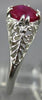 ANTIQUE 1.0CT AAA RUBY PLATINUM CLASSIC ROUND SOLITAIRE FILIGREE ENGAGEMENT RING