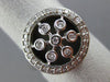 ESTATE LARGE .40CT DIAMOND 14KT WHITE GOLD 3D ETOILE PAVE CIRCLE SNOWFLAKE RING