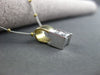 ESTATE .70CT DIAMOND 14KT WHITE & YELLOW GOLD SQUARE PENDANT & CHAIN #723