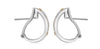 WIDE .85CT DIAMOND 14KT TRI COLOR GOLD 3D OPEN FILIGREE CLIP ON HANGING EARRINGS