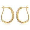1.73CT WHITE & MULTI COLOR DIAMOND 18KT YELLOW GOLD 3D INFINITY CLIP ON EARRINGS