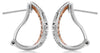 WIDE .57CT DIAMOND 14KT WHITE & ROSE GOLD OPEN FILIGREE CLIP ON HANGING EARRINGS