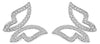 ESTATE .24CT DIAMOND 14KT WHITE GOLD 3D BUTTERFLY STUD EARRINGS