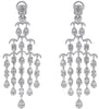 LARGE 5.47CT DIAMOND 18KT WHITE GOLD 3D BAGUETTE MULTI SHAPE HANGING EARRINGS