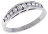 ESTATE .28CT DIAMOND PLATINUM 3D CHANNEL JOURNEY SEMI ETERNITY ANNIVERSARY RING