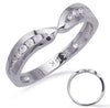 ESTATE .17CT DIAMOND 14KT WHITE GOLD 3D CLASSIC CHANNEL V SHAPE ANNIVERSARY RING