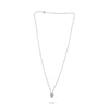 ESTATE .15CT DIAMOND 14KT WHITE GOLD CLASSIC CHAMSA HAMSA SIDEWAY LUCKY NECKLACE