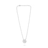 .17CT DIAMOND 14KT WHITE GOLD 3D CIRCLE OF LIFE CRISS CROSS CHAIN FUN NECKLACE