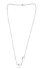 ESTATE .15CT DIAMOND 14KT WHITE GOLD STAR AND MOON BY THE YARD NECKLACE
