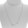 ESTATE .15CT DIAMOND 14KT WHITE GOLD STAR AND MOON BY THE YARD NECKLACE