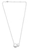 .41CT DIAMOND 14KT WHITE GOLD ROUND & BAGUETTE CIRCLE OF LIFE LOVE KNOT NECKLACE