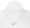 .41CT DIAMOND 14KT WHITE GOLD ROUND & BAGUETTE CIRCLE OF LIFE LOVE KNOT NECKLACE