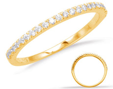 .17CT DIAMOND 14KT YELLOW GOLD SHARED PRONG SEMI ETERNITY 2MM ANNIVERSARY RING