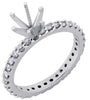 .80CT DIAMOND 14KT WHITE GOLD 6 PRONG ROUND ETERNITY SEMI MOUNT ENGAGEMENT RING