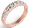 .72CT DIAMOND 14KT ROSE GOLD 3D CHANNEL SEMI ETERNITY WEDDING ANNIVERSARY RING
