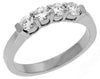 .64CT DIAMOND 14K WHITE GOLD ROUND SHARED PRONG CLASSIC 4 STONE ANNIVERSARY RING