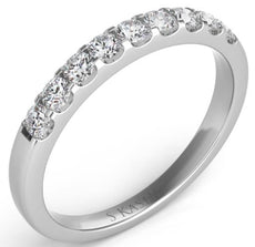 .41CT DIAMOND 14KT WHITE GOLD 3D CHANNEL SEMI ETERNITY WEDDING ANNIVERSARY RING