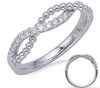 .18CT DIAMOND 14K WHITE GOLD CLASSIC MULTI WAVE CRISS CROSS X INFINITY LOVE RING